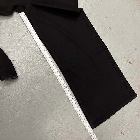 SOLID BLACK WIDE LEG BAGGY WAIST 28 MODELED - Picture 7 of 8